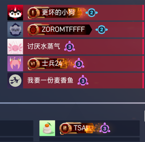 选手名单